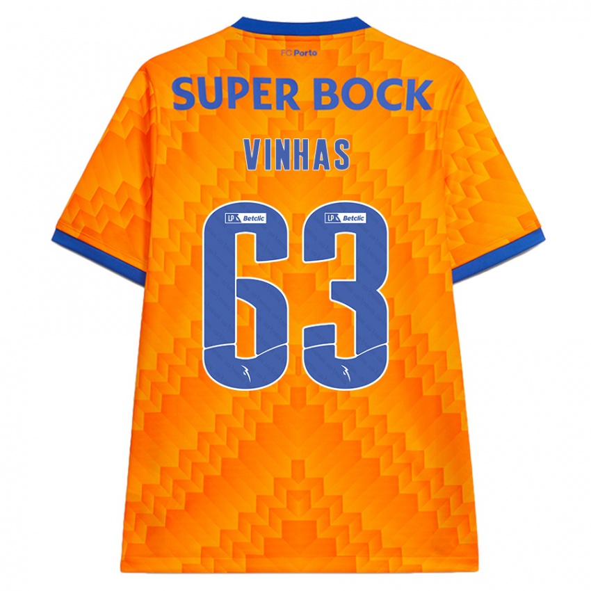 Criança Camisola David Vinhas #63 Laranja Alternativa 2024/25 Camisa Brasil