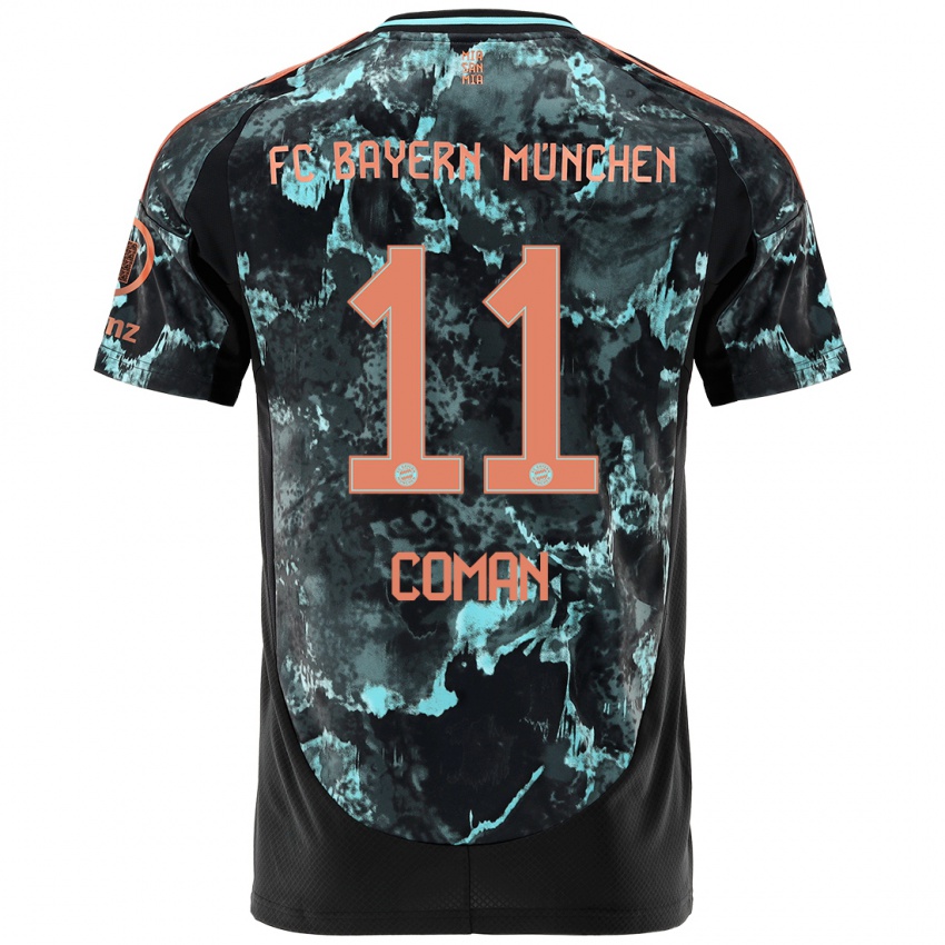 Criança Camisola Kingsley Coman #11 Preto Alternativa 2024/25 Camisa Brasil