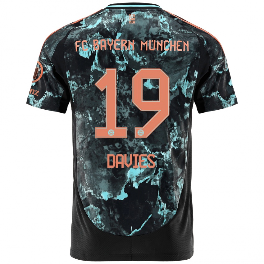 Criança Camisola Alphonso Davies #19 Preto Alternativa 2024/25 Camisa Brasil