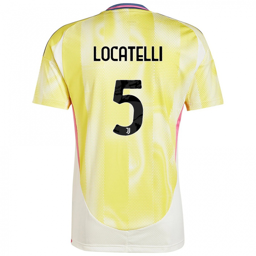 Criança Camisola Manuel Locatelli #5 Solar Amarelo Alternativa 2024/25 Camisa Brasil