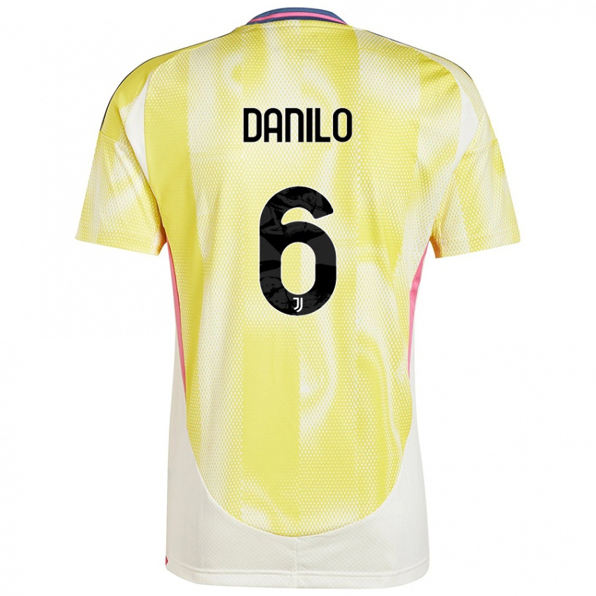 Criança Camisola Danilo #6 Solar Amarelo Alternativa 2024/25 Camisa Brasil