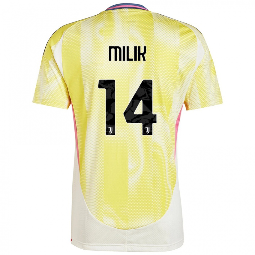 Criança Camisola Arkadiusz Milik #14 Solar Amarelo Alternativa 2024/25 Camisa Brasil