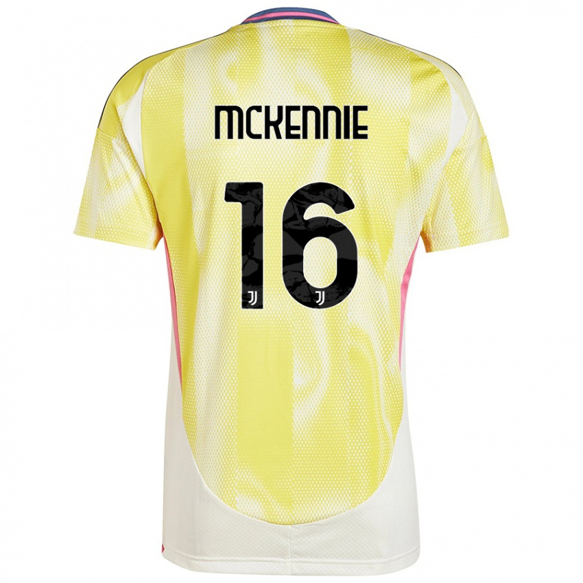 Criança Camisola Weston Mckennie #16 Solar Amarelo Alternativa 2024/25 Camisa Brasil