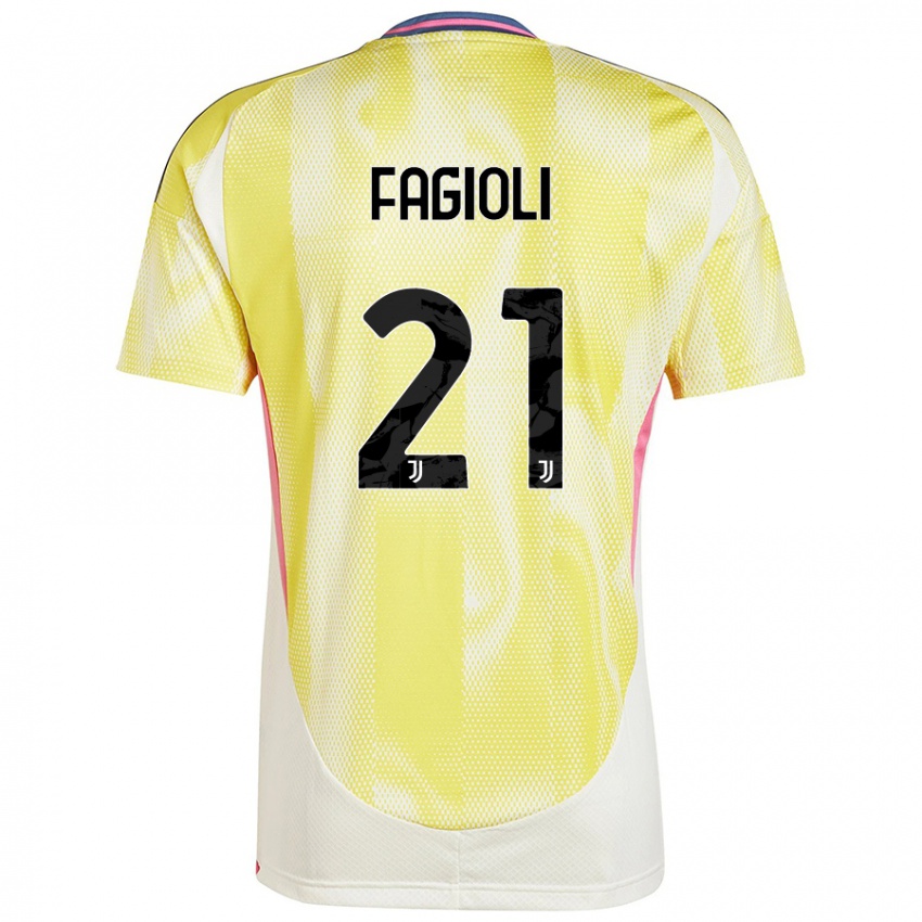 Criança Camisola Nicolo Fagioli #21 Solar Amarelo Alternativa 2024/25 Camisa Brasil