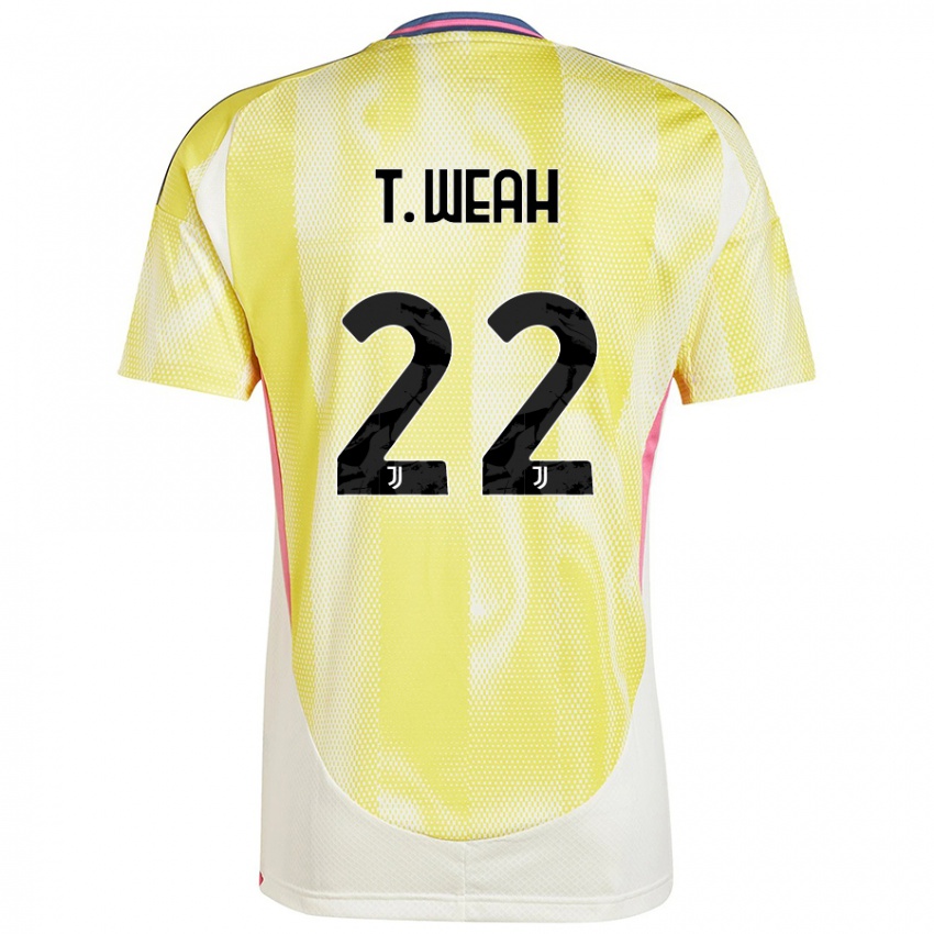 Criança Camisola Timothy Weah #22 Solar Amarelo Alternativa 2024/25 Camisa Brasil