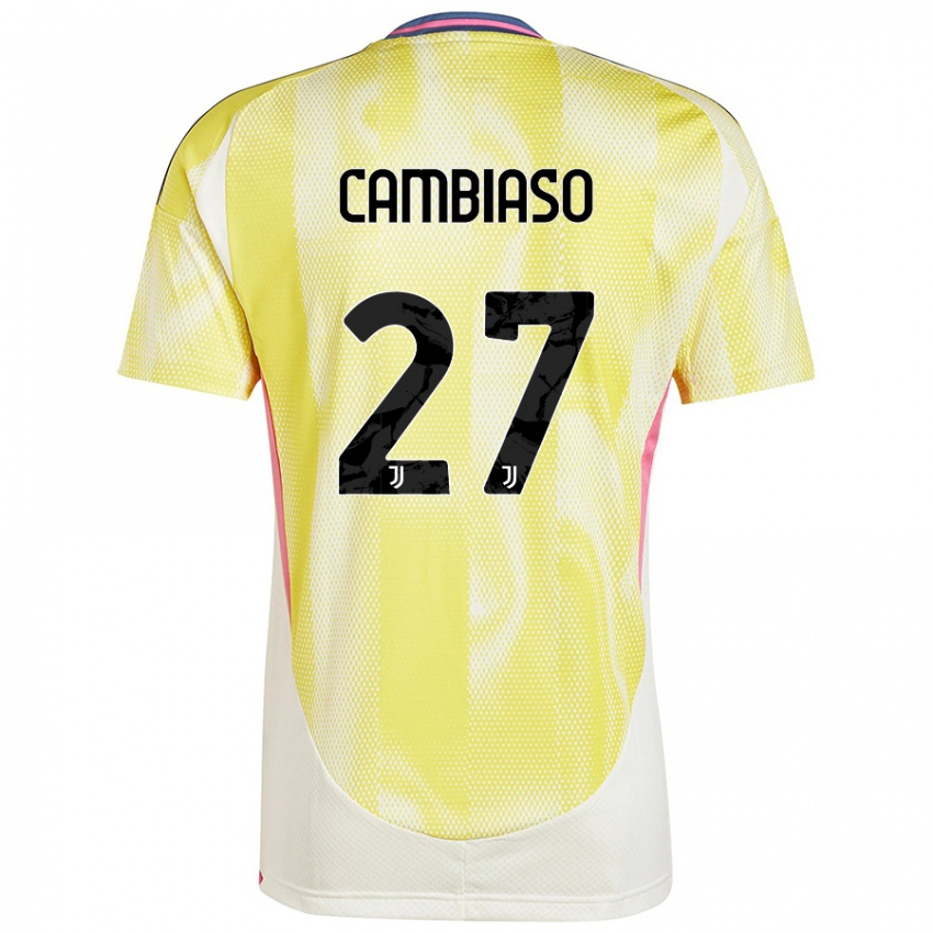 Criança Camisola Andrea Cambiaso #27 Solar Amarelo Alternativa 2024/25 Camisa Brasil