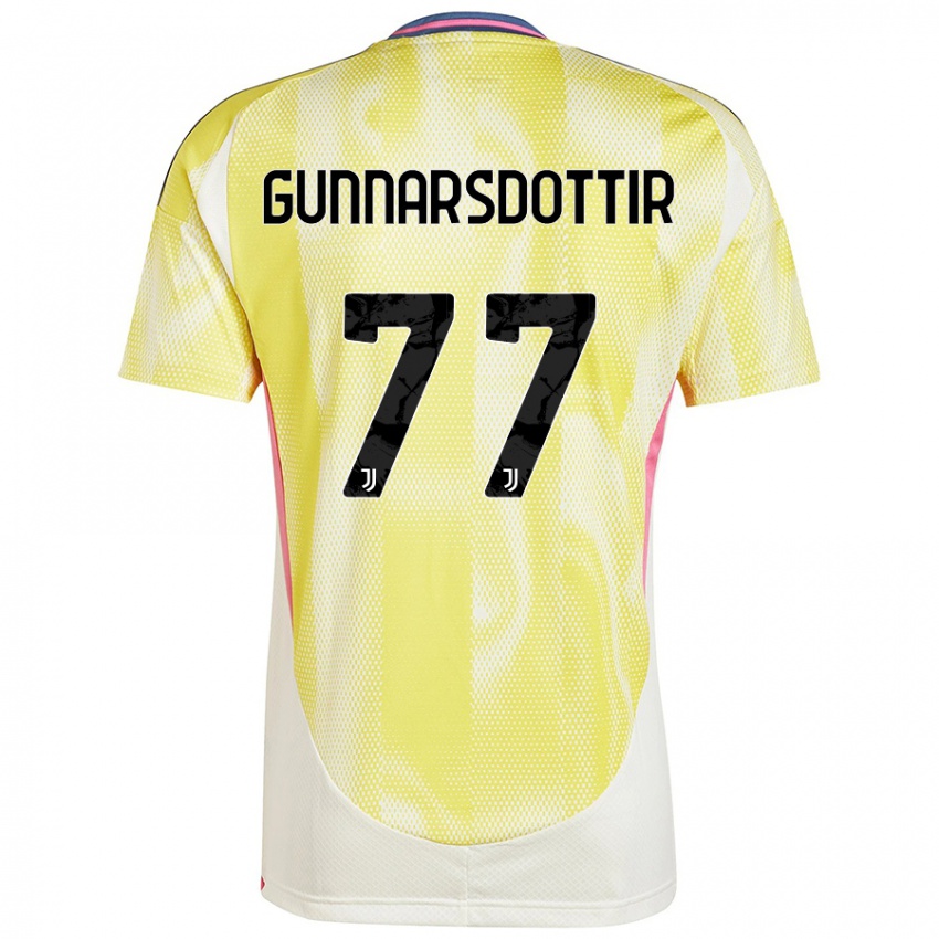 Criança Camisola Sara Bjork Gunnarsdottir #77 Solar Amarelo Alternativa 2024/25 Camisa Brasil