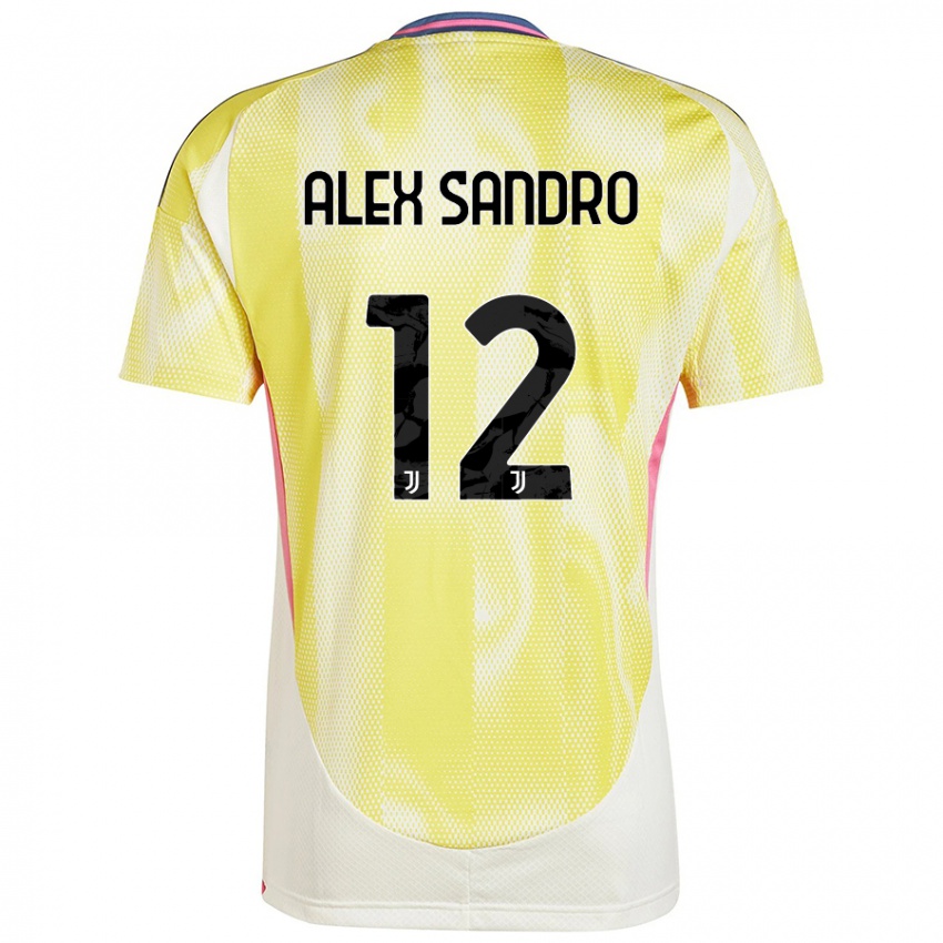 Criança Camisola Alex Sandro #12 Solar Amarelo Alternativa 2024/25 Camisa Brasil