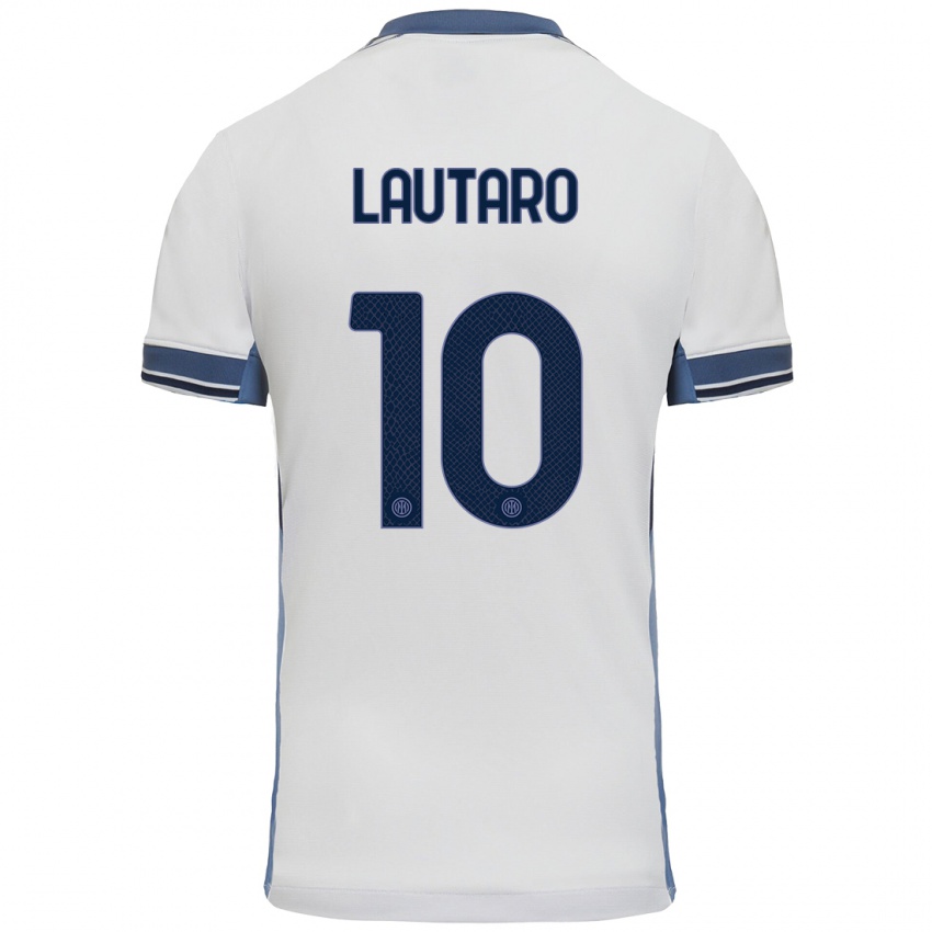 Criança Camisola Lautaro Martinez #10 Cinzento Branco Alternativa 2024/25 Camisa Brasil