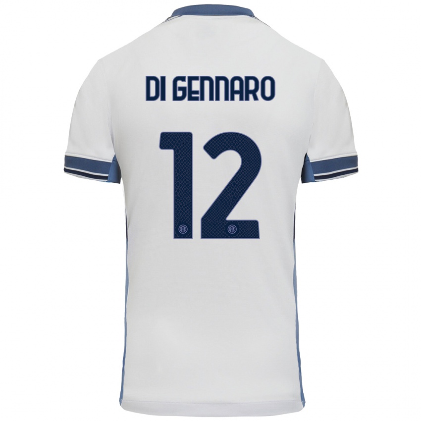 Criança Camisola Raffaele Di Gennaro #12 Cinzento Branco Alternativa 2024/25 Camisa Brasil