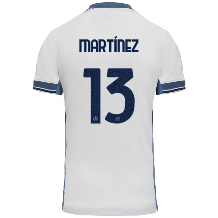 Criança Camisola Josep Martínez #13 Cinzento Branco Alternativa 2024/25 Camisa Brasil