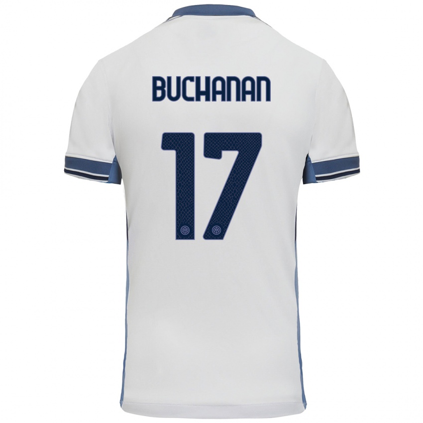 Criança Camisola Tajon Buchanan #17 Cinzento Branco Alternativa 2024/25 Camisa Brasil