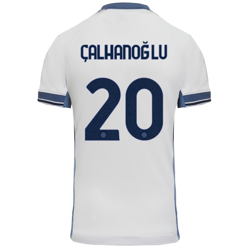 Criança Camisola Hakan Calhanoglu #20 Cinzento Branco Alternativa 2024/25 Camisa Brasil