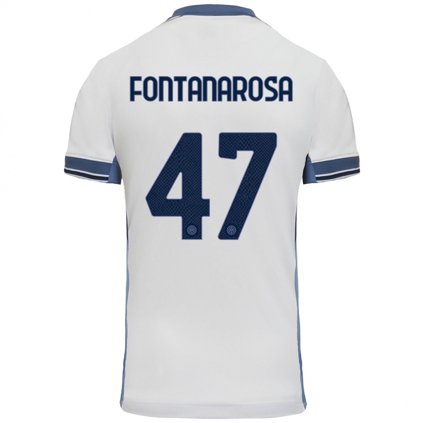 Criança Camisola Alessandro Fontanarosa #47 Cinzento Branco Alternativa 2024/25 Camisa Brasil