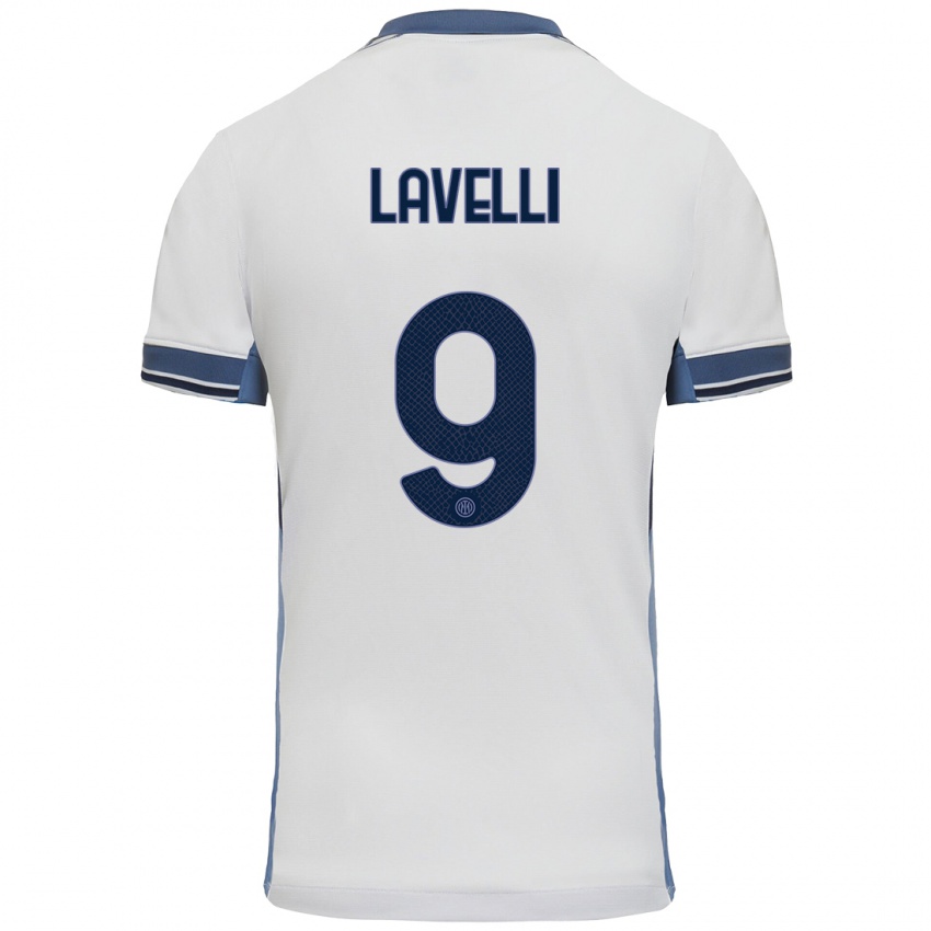 Criança Camisola Matteo Lavelli #9 Cinzento Branco Alternativa 2024/25 Camisa Brasil