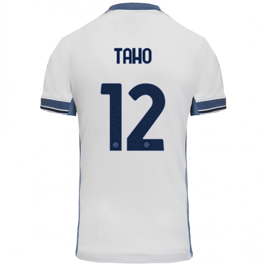 Criança Camisola Alain Taho #12 Cinzento Branco Alternativa 2024/25 Camisa Brasil