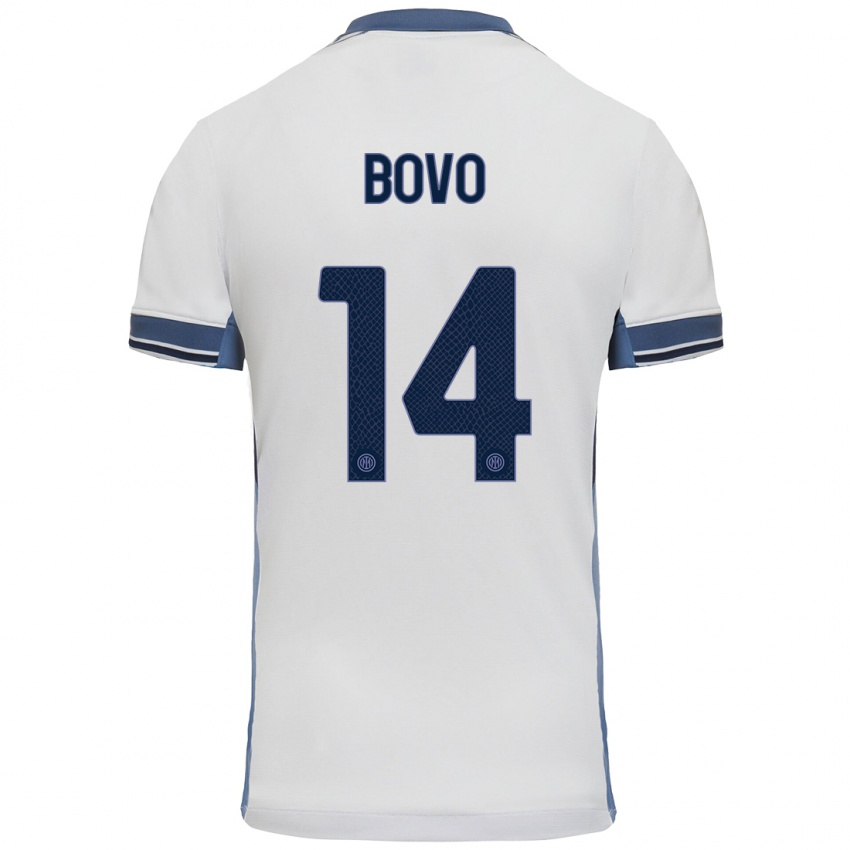 Criança Camisola Leonardo Bovo #14 Cinzento Branco Alternativa 2024/25 Camisa Brasil