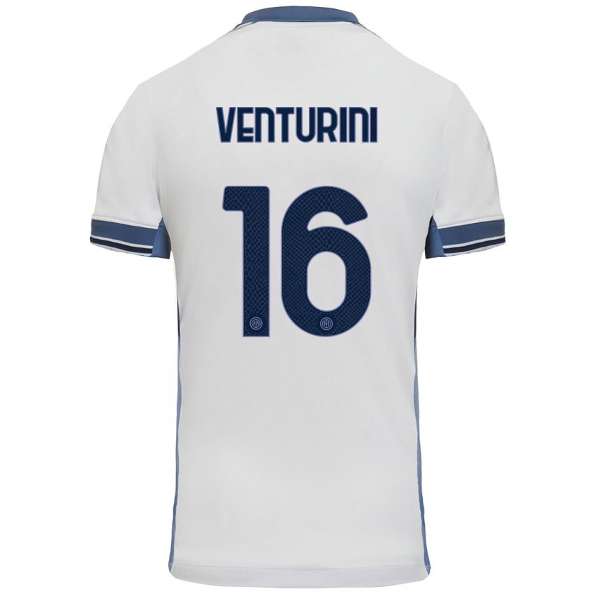 Criança Camisola Matteo Venturini #16 Cinzento Branco Alternativa 2024/25 Camisa Brasil