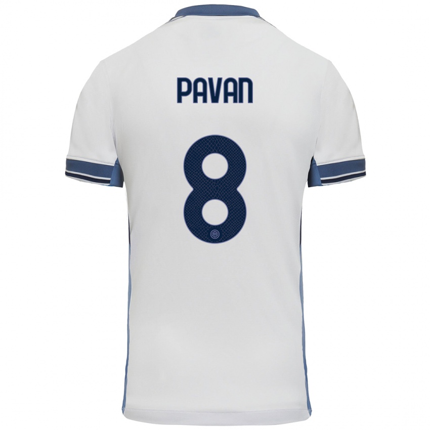 Criança Camisola Matilde Pavan #8 Cinzento Branco Alternativa 2024/25 Camisa Brasil