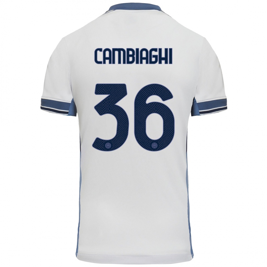 Criança Camisola Michela Cambiaghi #36 Cinzento Branco Alternativa 2024/25 Camisa Brasil