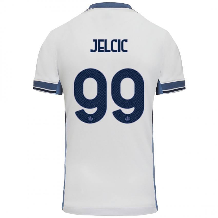 Criança Camisola Maja Jelčić #99 Cinzento Branco Alternativa 2024/25 Camisa Brasil