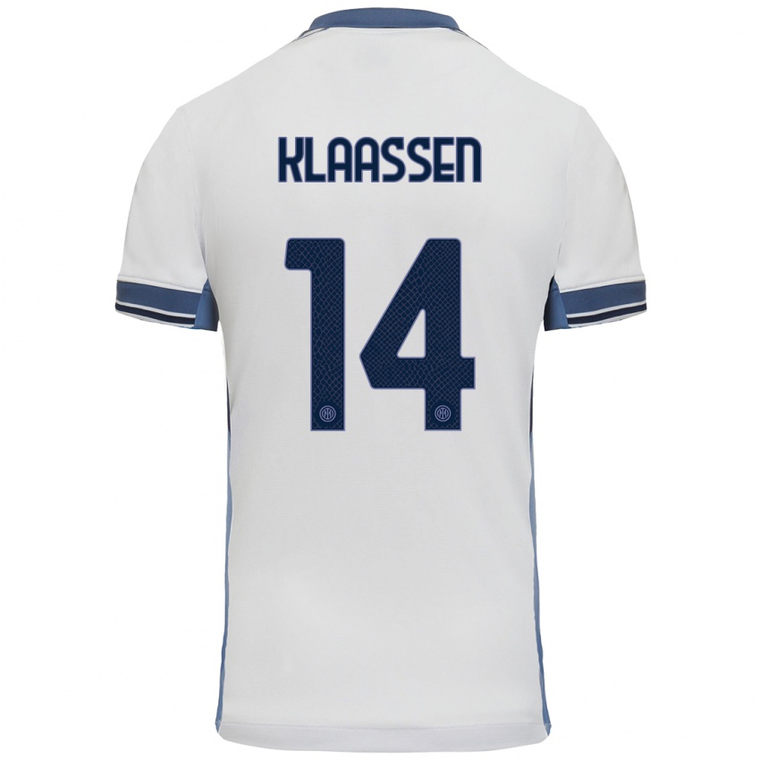 Criança Camisola Davy Klaassen #14 Cinzento Branco Alternativa 2024/25 Camisa Brasil