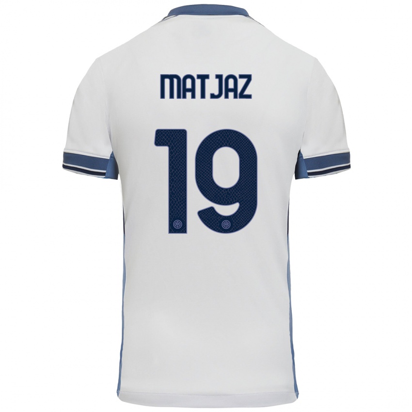 Criança Camisola Samo Matjaz #19 Cinzento Branco Alternativa 2024/25 Camisa Brasil