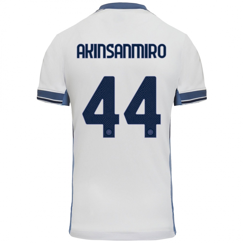 Criança Camisola Ebenezer Akinsanmiro #44 Cinzento Branco Alternativa 2024/25 Camisa Brasil