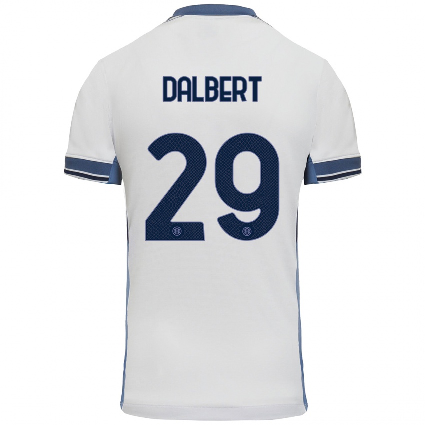 Criança Camisola Dalbert #29 Cinzento Branco Alternativa 2024/25 Camisa Brasil