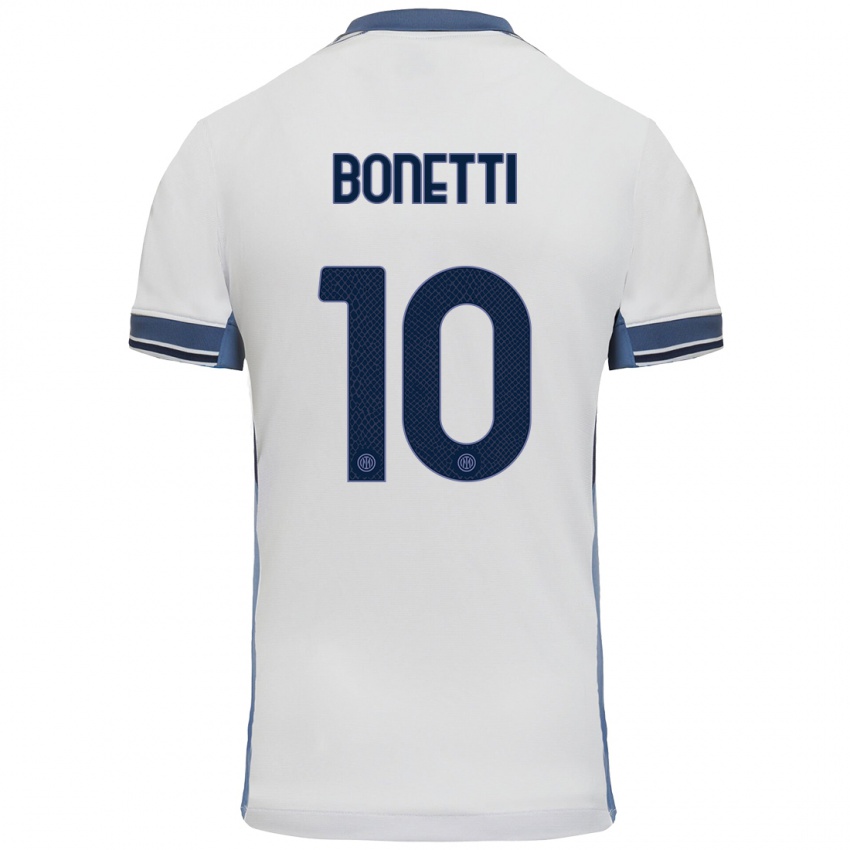 Criança Camisola Tatiana Bonetti #10 Cinzento Branco Alternativa 2024/25 Camisa Brasil