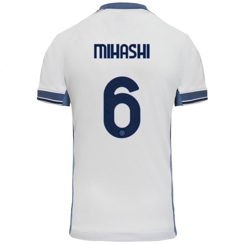 Criança Camisola Mana Mihashi #6 Cinzento Branco Alternativa 2024/25 Camisa Brasil