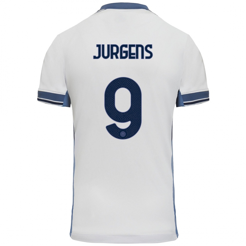 Criança Camisola Oliver Jurgens #9 Cinzento Branco Alternativa 2024/25 Camisa Brasil