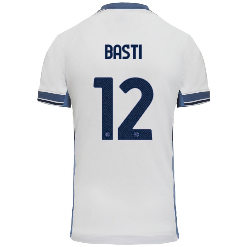 Criança Camisola Matteo Basti #12 Cinzento Branco Alternativa 2024/25 Camisa Brasil