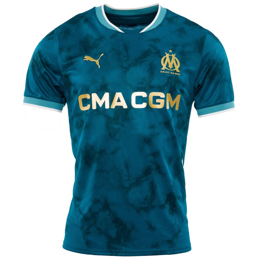 Criança Camisola Dimitri Payet #10 Azul Turquesa Alternativa 2024/25 Camisa Brasil