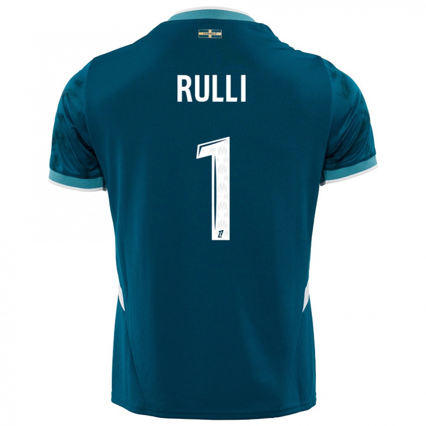 Criança Camisola Gerónimo Rulli #1 Azul Turquesa Alternativa 2024/25 Camisa Brasil