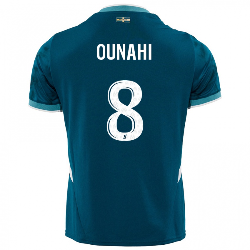 Criança Camisola Azzedine Ounahi #8 Azul Turquesa Alternativa 2024/25 Camisa Brasil