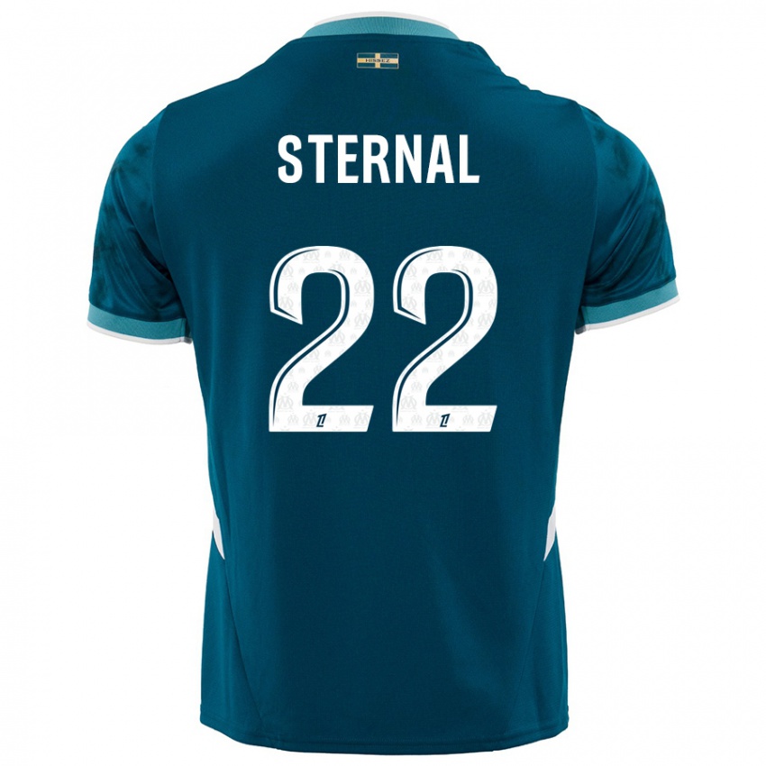 Criança Camisola Enzo Sternal #22 Azul Turquesa Alternativa 2024/25 Camisa Brasil