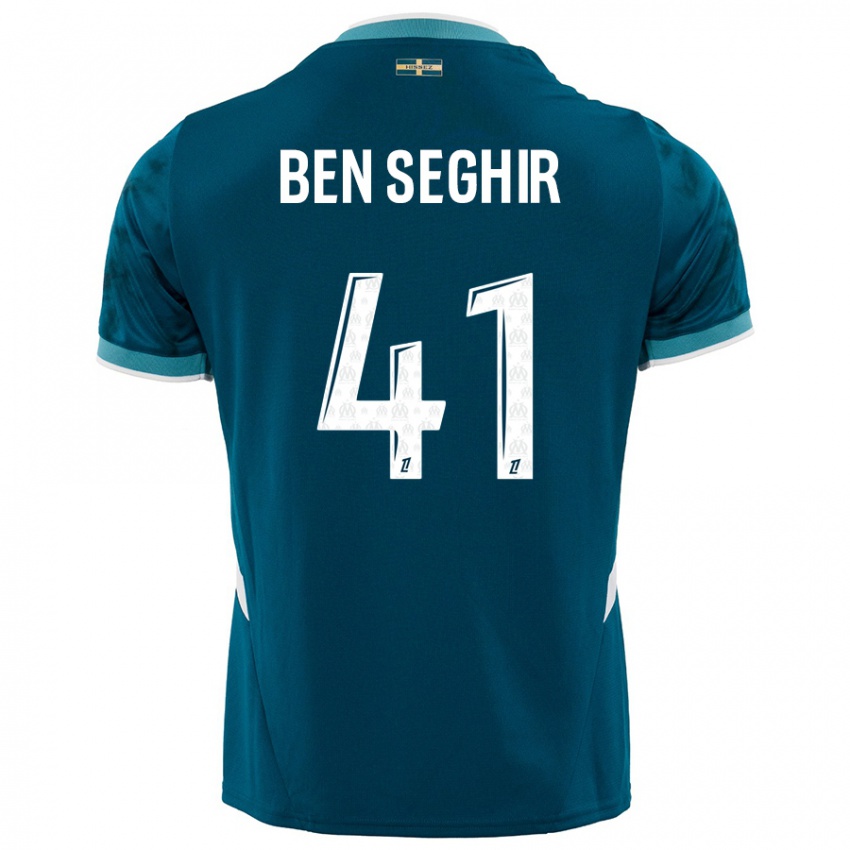 Criança Camisola Salim Ben Seghir #41 Azul Turquesa Alternativa 2024/25 Camisa Brasil