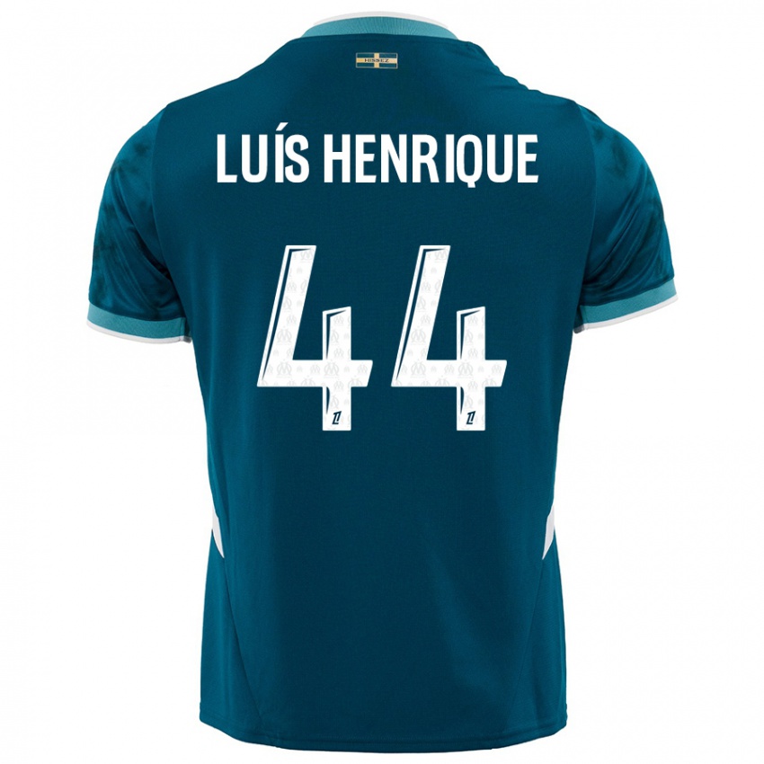 Criança Camisola Luis Henrique #44 Azul Turquesa Alternativa 2024/25 Camisa Brasil