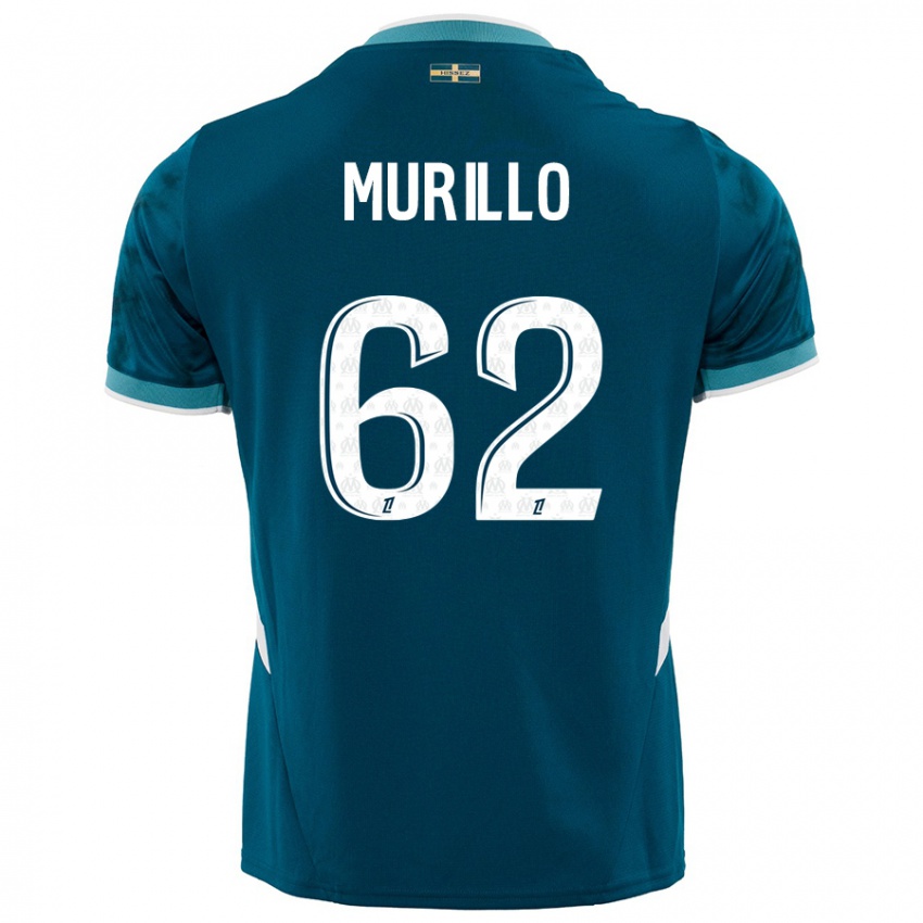 Criança Camisola Amir Murillo #62 Azul Turquesa Alternativa 2024/25 Camisa Brasil