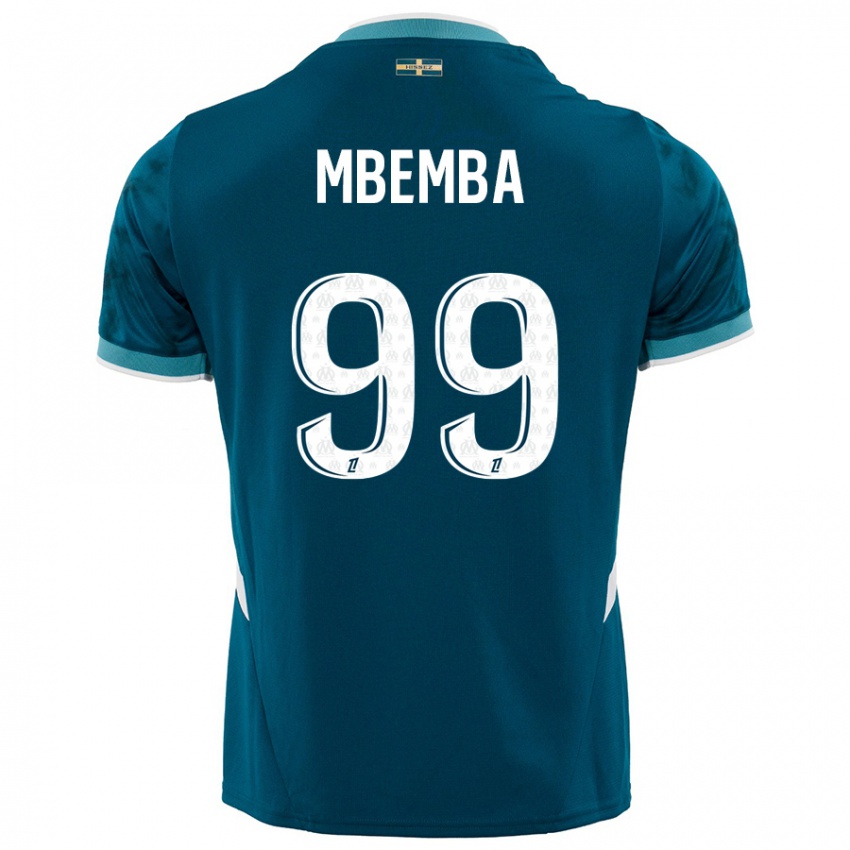 Criança Camisola Chancel Mbemba #99 Azul Turquesa Alternativa 2024/25 Camisa Brasil