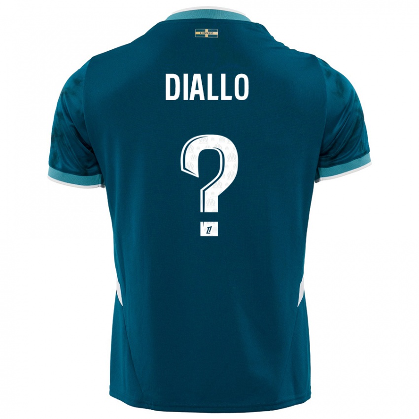 Criança Camisola Mouhamed Diallo #0 Azul Turquesa Alternativa 2024/25 Camisa Brasil