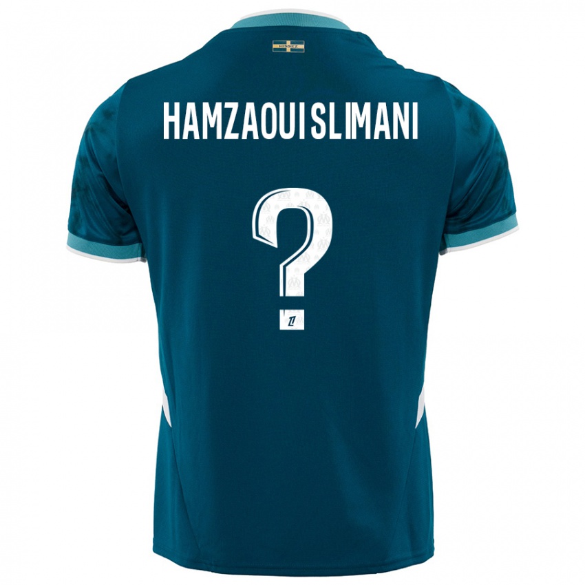 Criança Camisola Hilan Hamzaoui Slimani #0 Azul Turquesa Alternativa 2024/25 Camisa Brasil