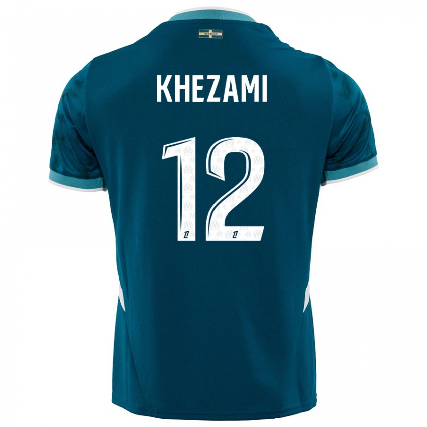 Criança Camisola Roselène Khezami #12 Azul Turquesa Alternativa 2024/25 Camisa Brasil