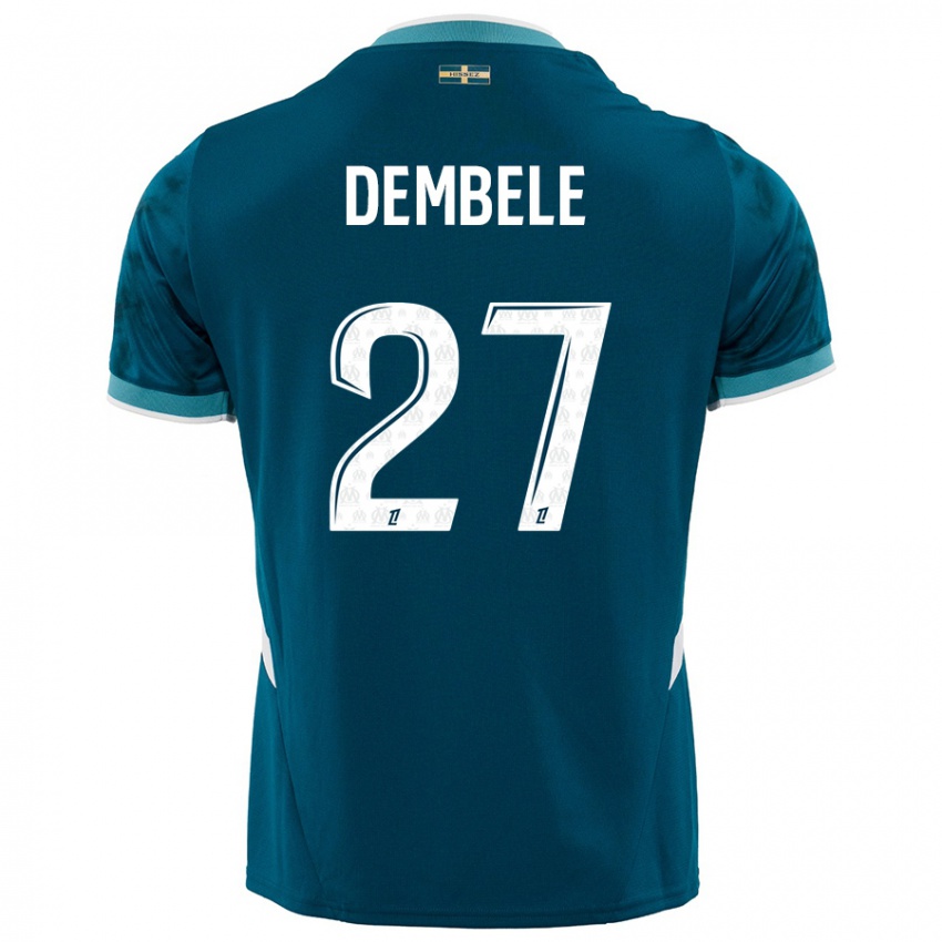 Criança Camisola Coumba Dembélé #27 Azul Turquesa Alternativa 2024/25 Camisa Brasil