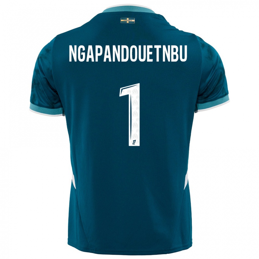 Criança Camisola Simon Ngapandouetnbu #1 Azul Turquesa Alternativa 2024/25 Camisa Brasil