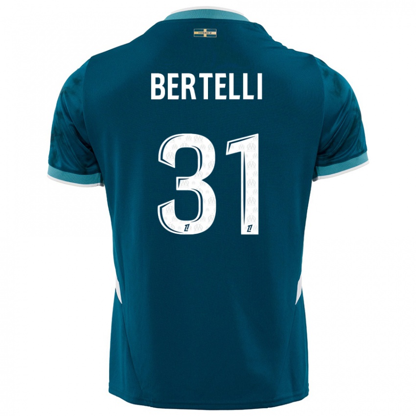 Criança Camisola Ugo Bertelli #31 Azul Turquesa Alternativa 2024/25 Camisa Brasil