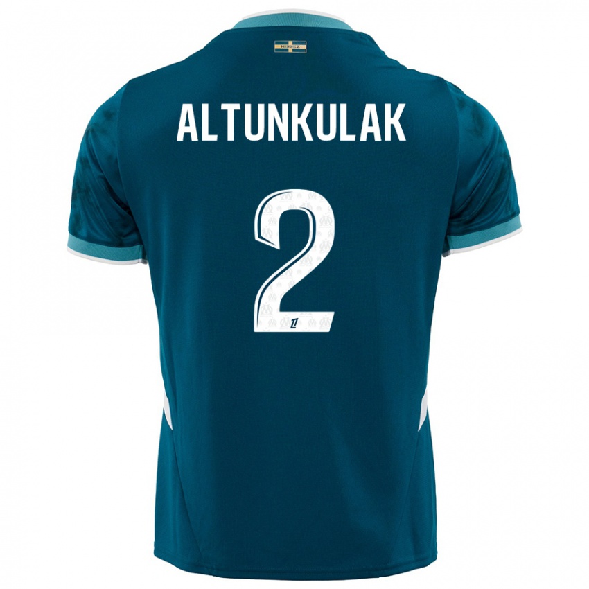 Criança Camisola Selen Altunkulak #2 Azul Turquesa Alternativa 2024/25 Camisa Brasil