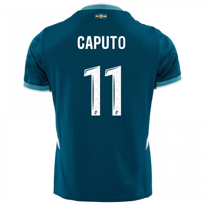 Criança Camisola Cindy Caputo #11 Azul Turquesa Alternativa 2024/25 Camisa Brasil