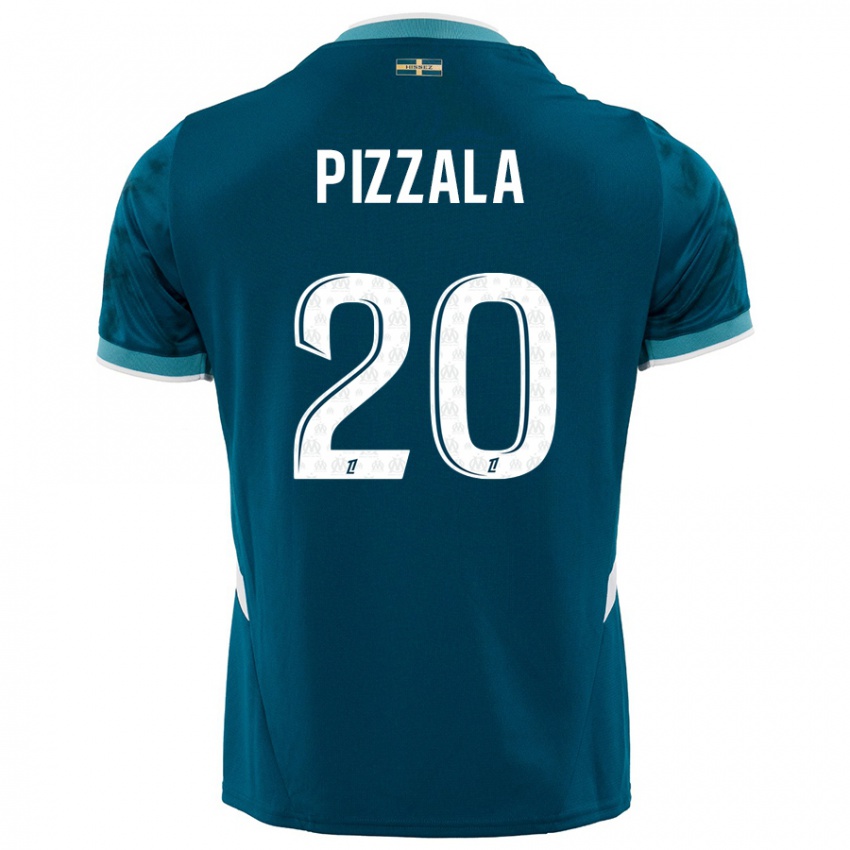 Criança Camisola Caroline Pizzala #20 Azul Turquesa Alternativa 2024/25 Camisa Brasil